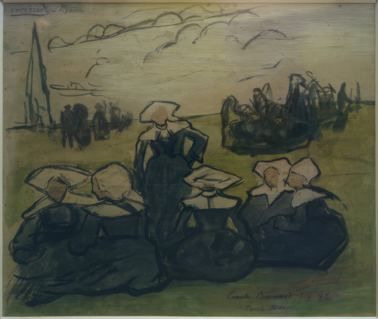 Bretonske kvinner på engen av Emile Bernard