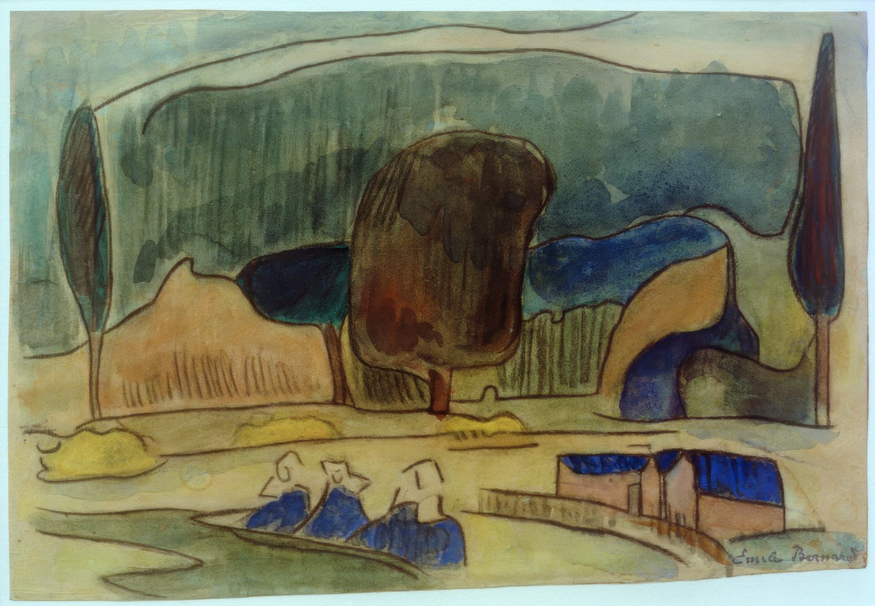 Bretonsk landskap av Emile Bernard
