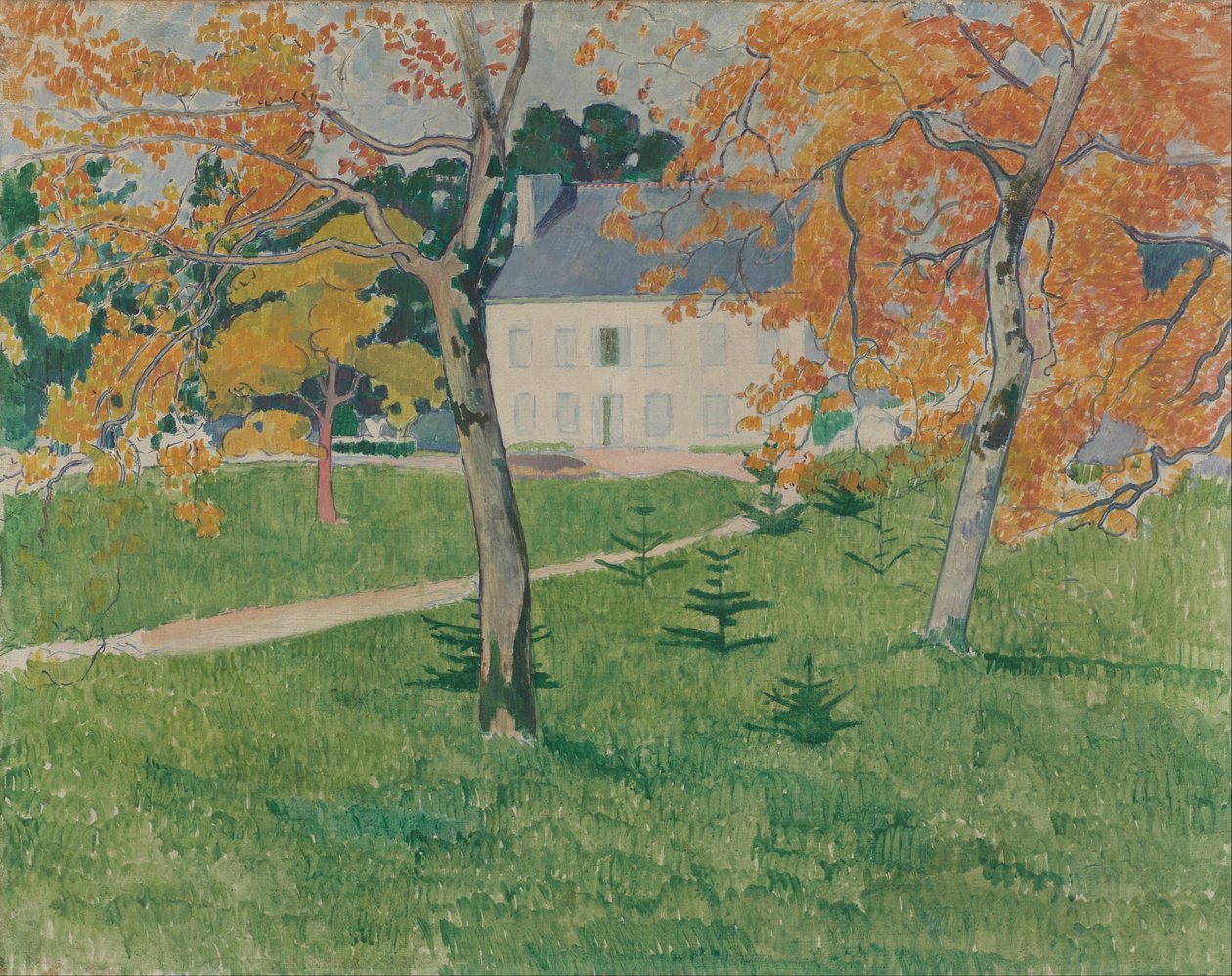 Hus blant trær- Pont-Aven av Emile Bernard