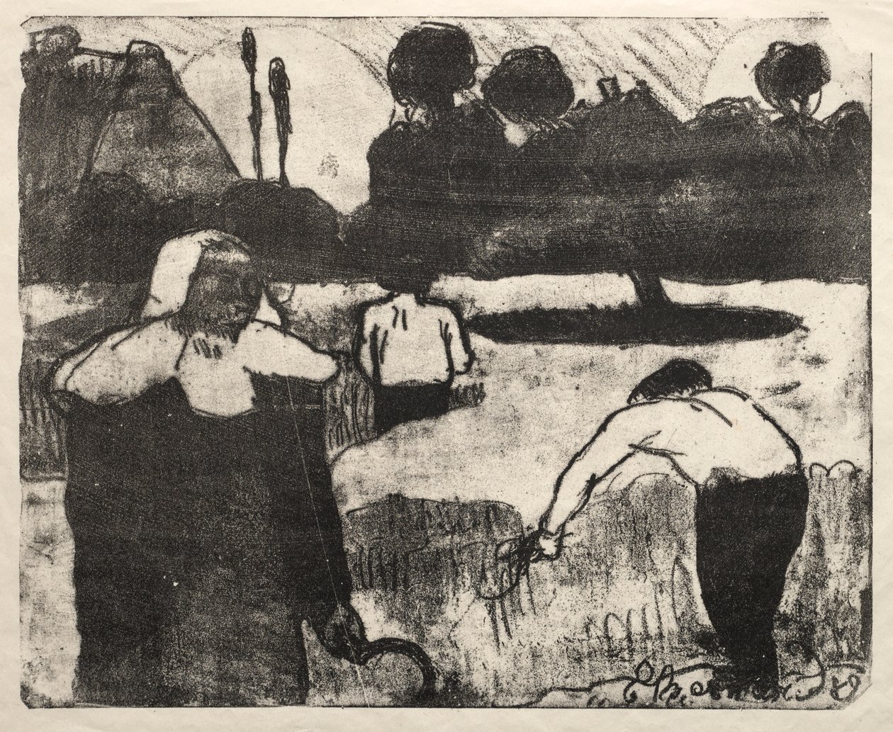 Les Bretonneries: The Harvesters av Emile Bernard