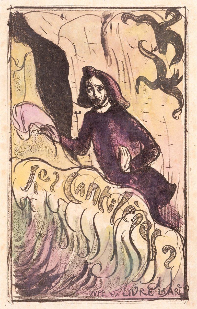 Les Cantilènes: Omslag (sinkografi med håndfarging) av Emile Bernard