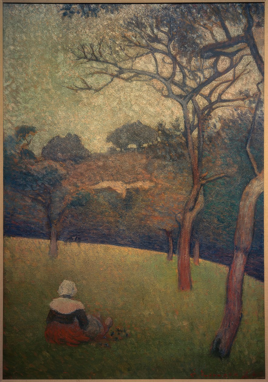 Sittende bretonsk kvinne av Emile Bernard