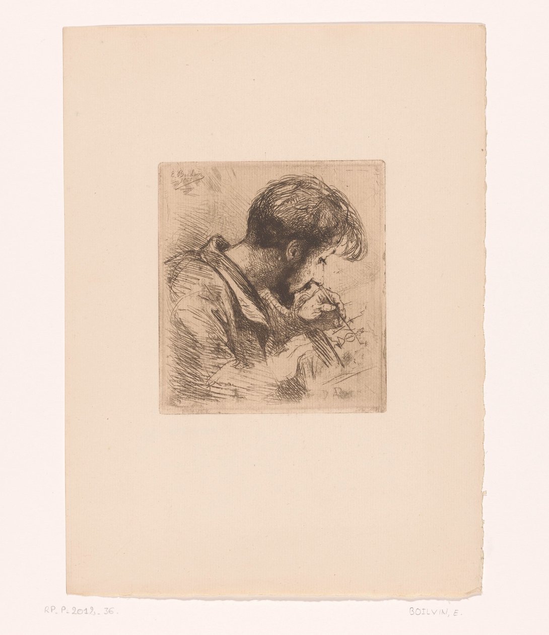 Portrett One Paul Adolphe Rajon av Emile Boilvin