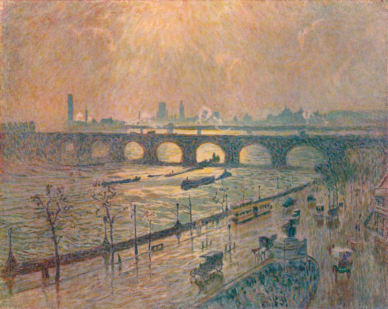 Waterloo Bridge - A Rainy Day, c1917 av Emile Claus