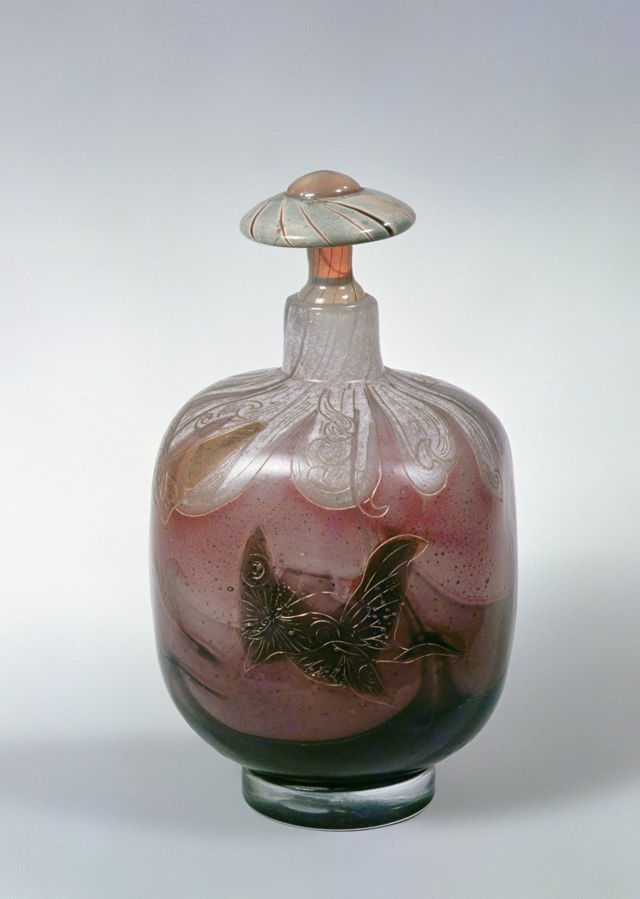 Flaske og propp, ca.1900 av Emile Galle