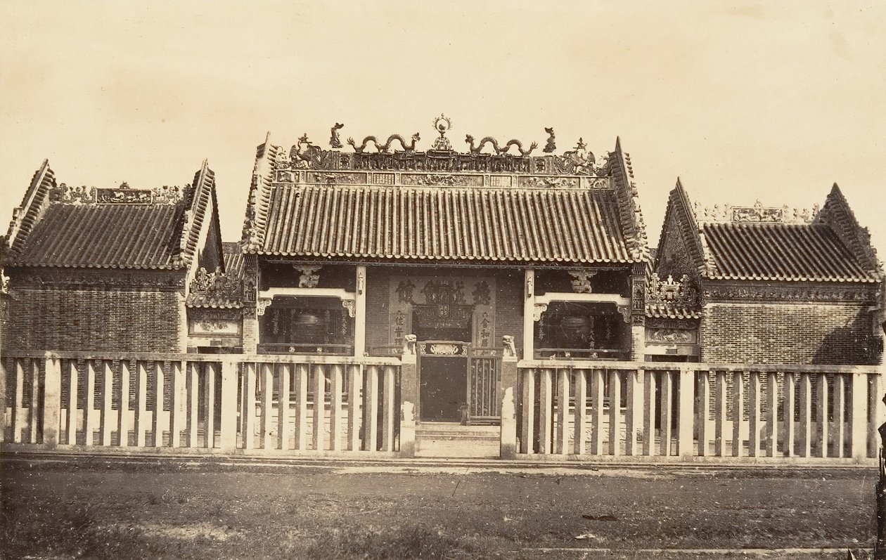 Kinesisk bypagode, 1866. av Emile Gsell