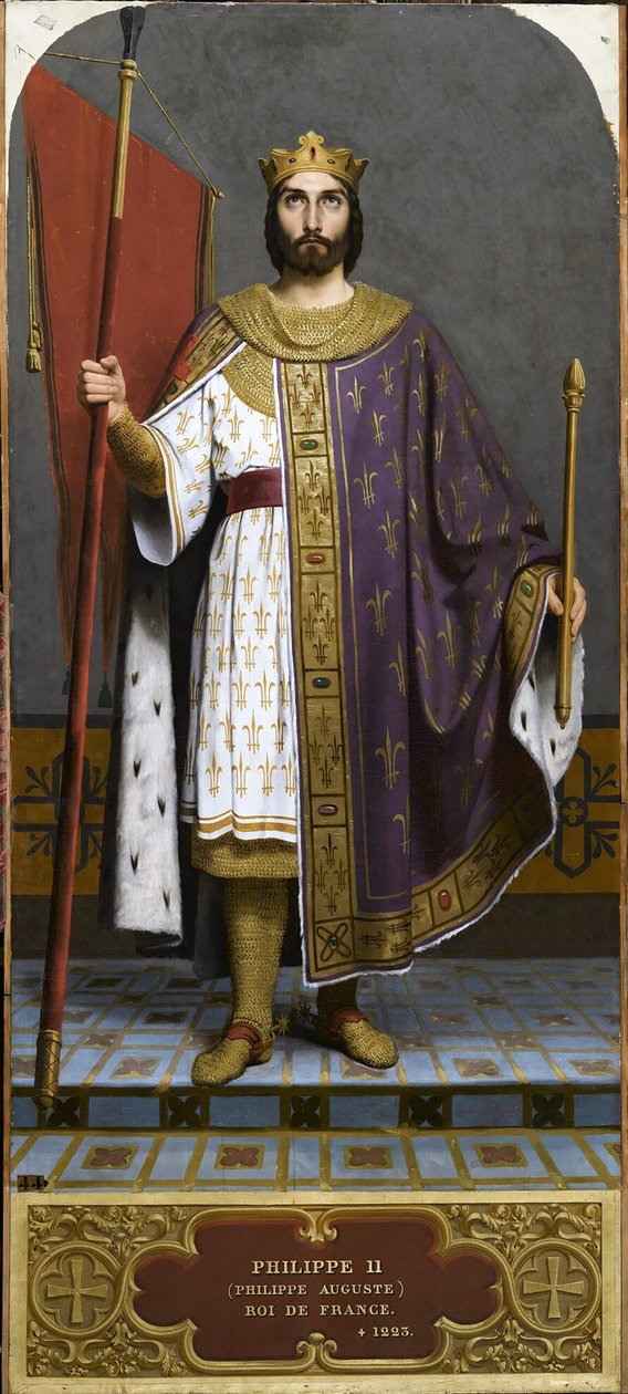 Kong Filip II av Frankrike 1165-1223, 1840-årene. av Emile Signol