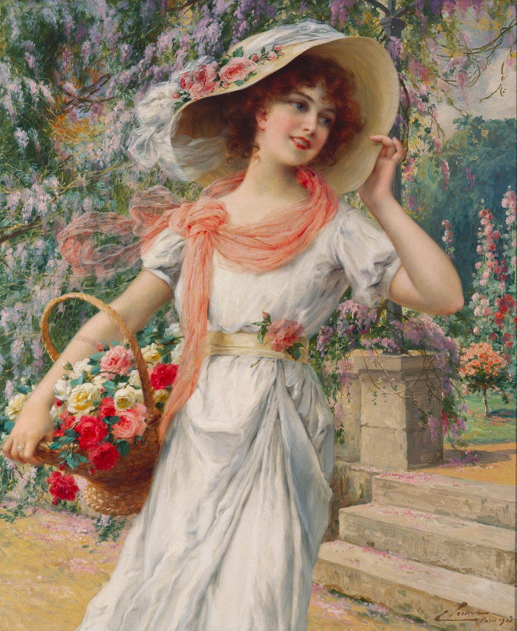 Blomsterjenta av Emile Vernon