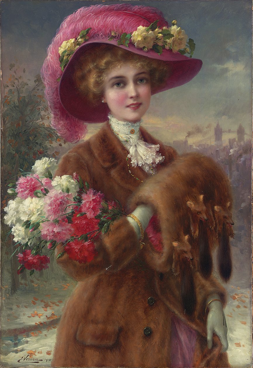 Vinterskjønnhet, 1910 av Emile Vernon
