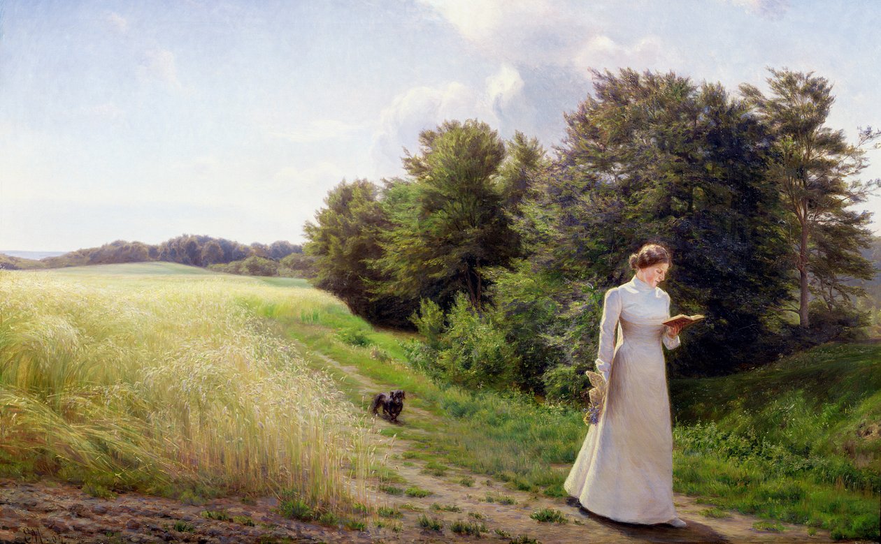 Lady in White Reading av Emilie Caroline Mundt