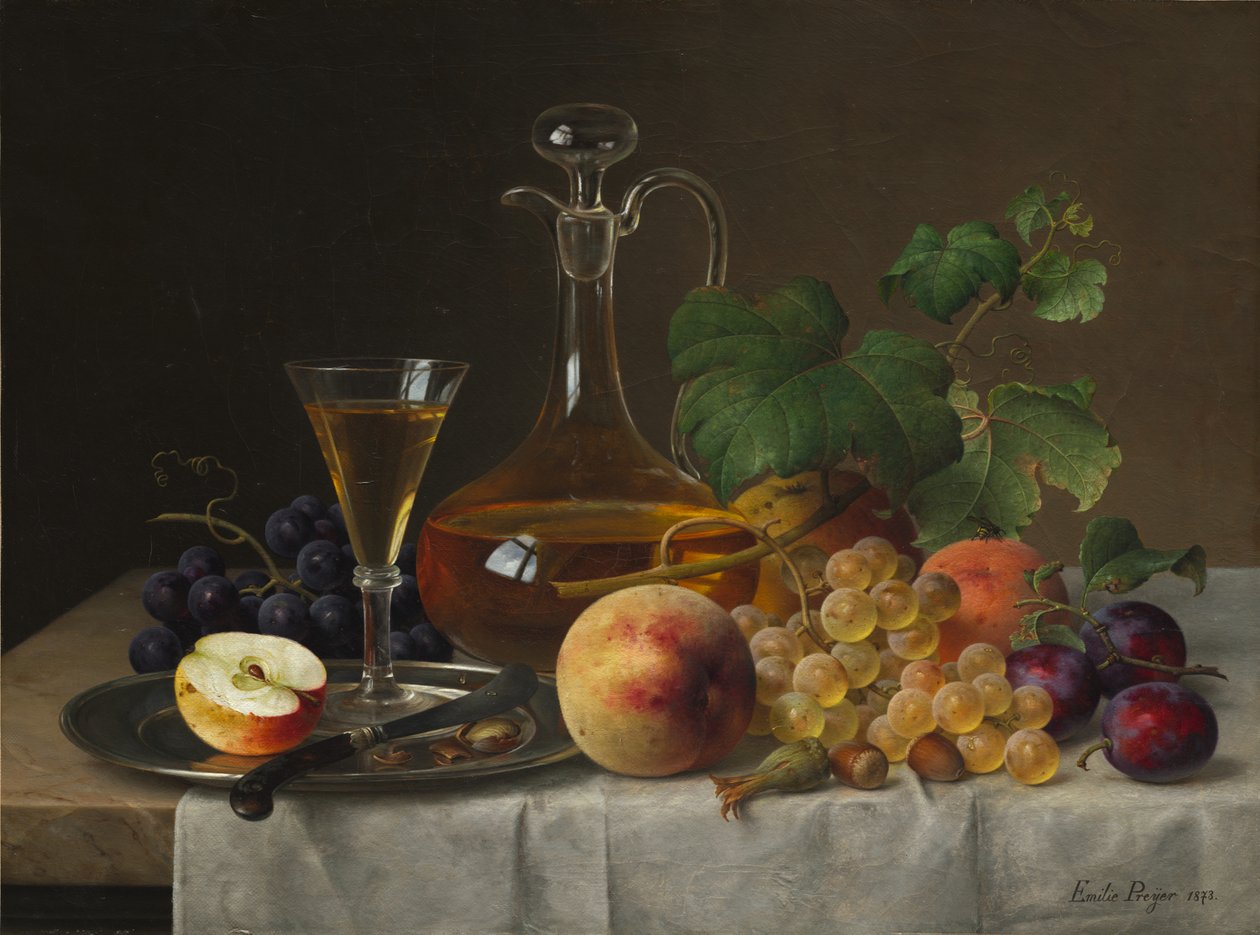 Stilleben med frukt, 1873. av Emilie Preyer