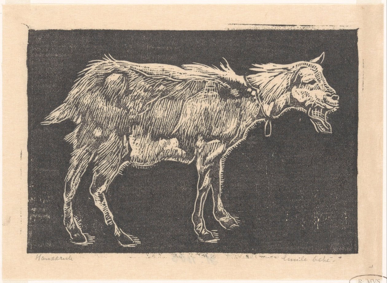 Geit av Emilius Wilhelmus Dehé (signed by artist)