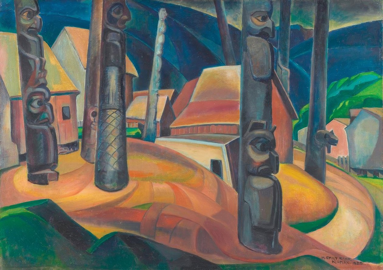 Emily Carr, Kispiox Village av Emily Carr