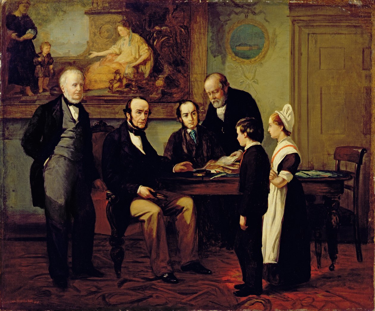 Tar permisjon, 1868 av Emma Brownlow