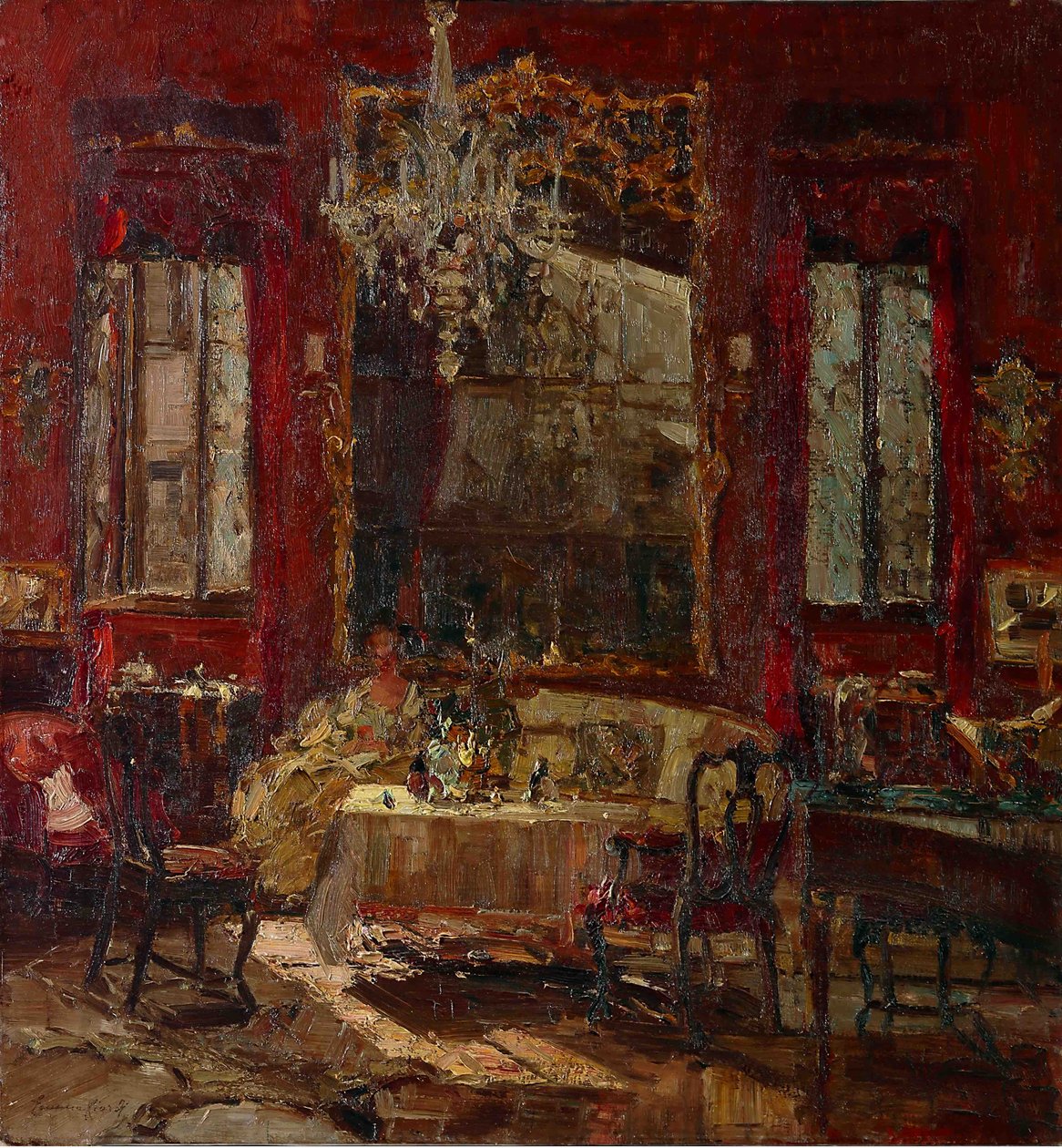 Rødt rom, ca. 1922. av Emma Ciardi