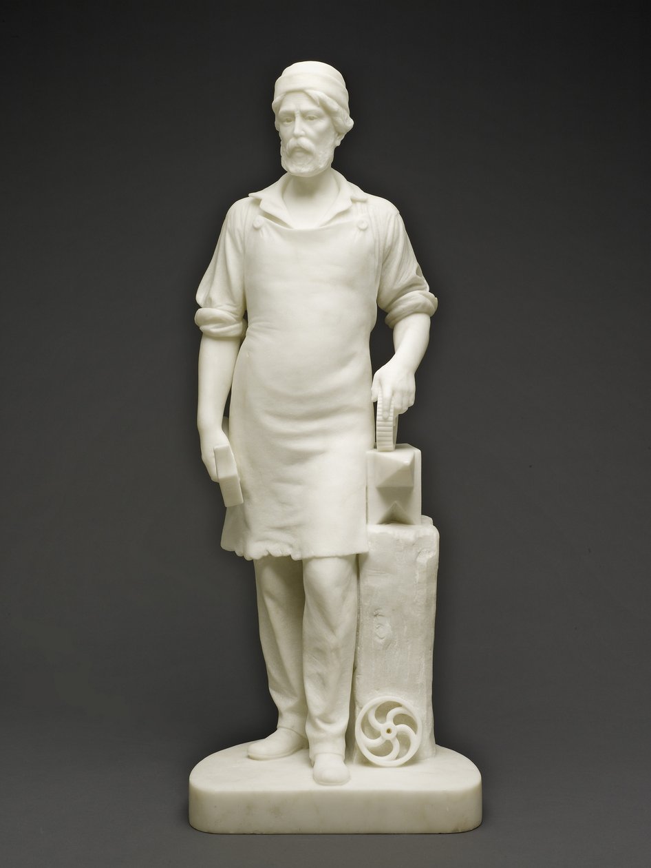 Maskinist, ca. 1859 (marmor) av Emma Stebbins