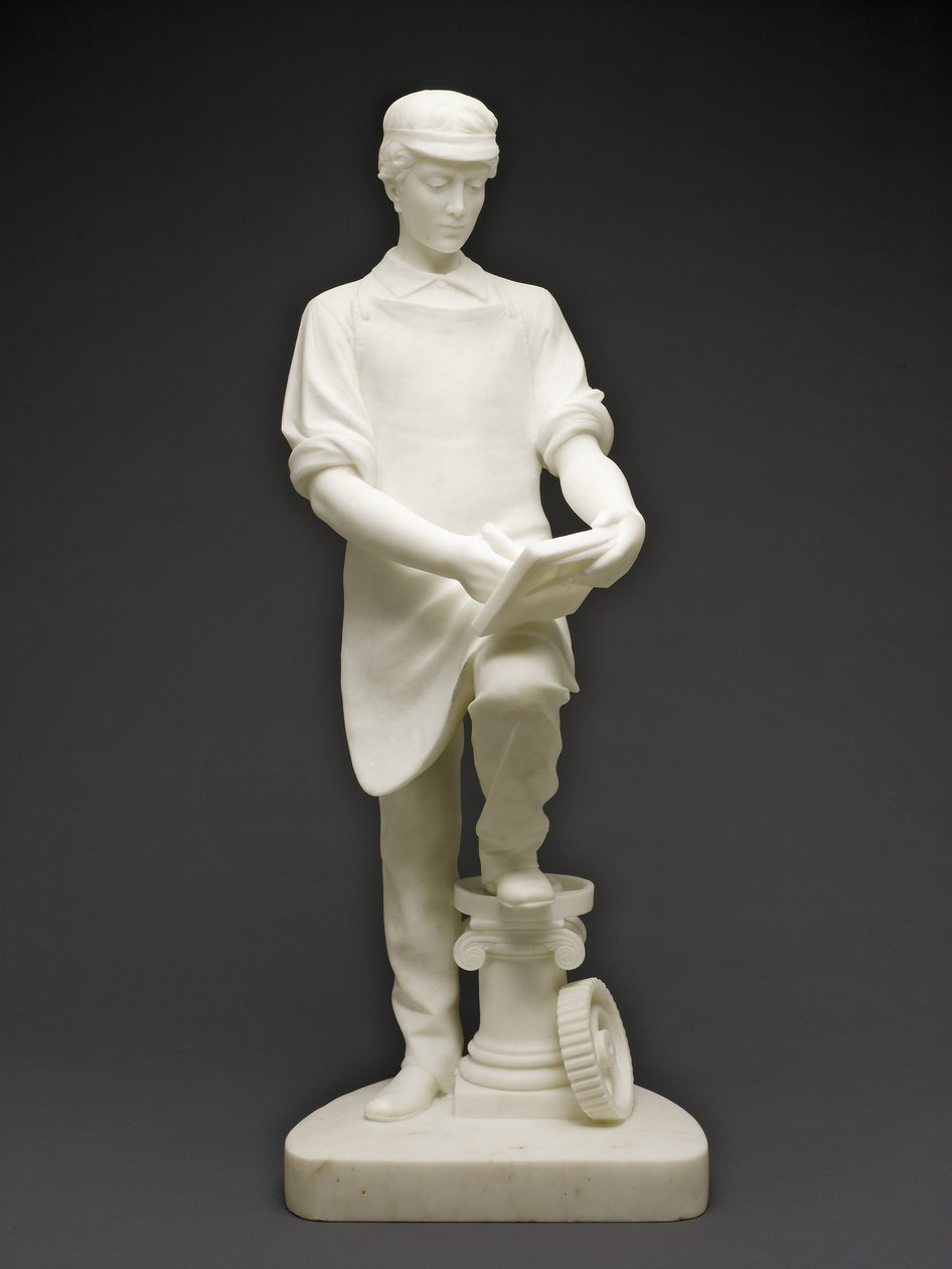 Maskinmesterlærling, ca. 1859 (marmor) av Emma Stebbins