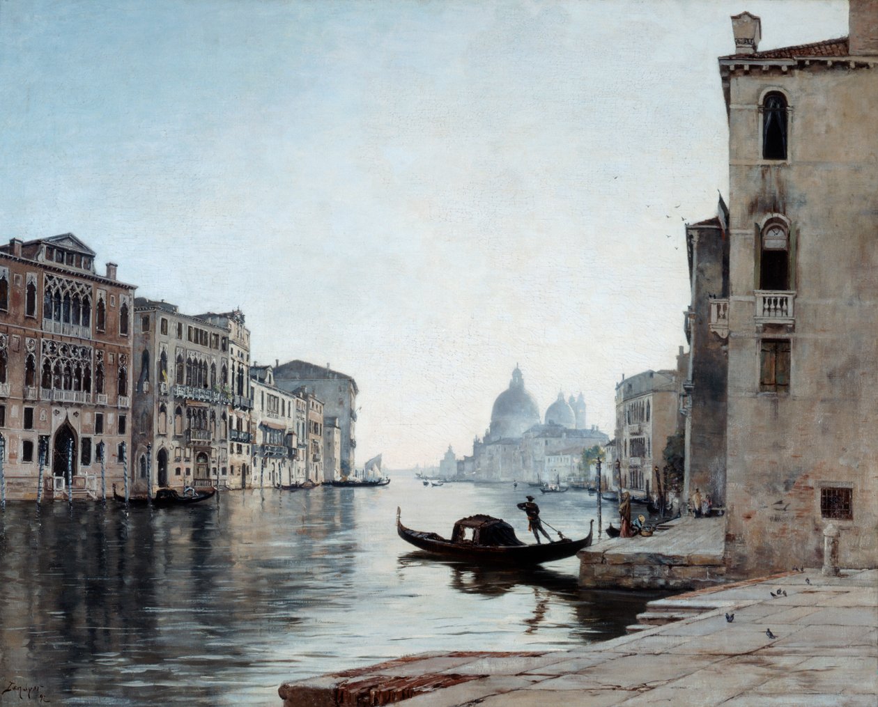 Gondol på Canal Grande, 1892. av Emmanuel Lansyer