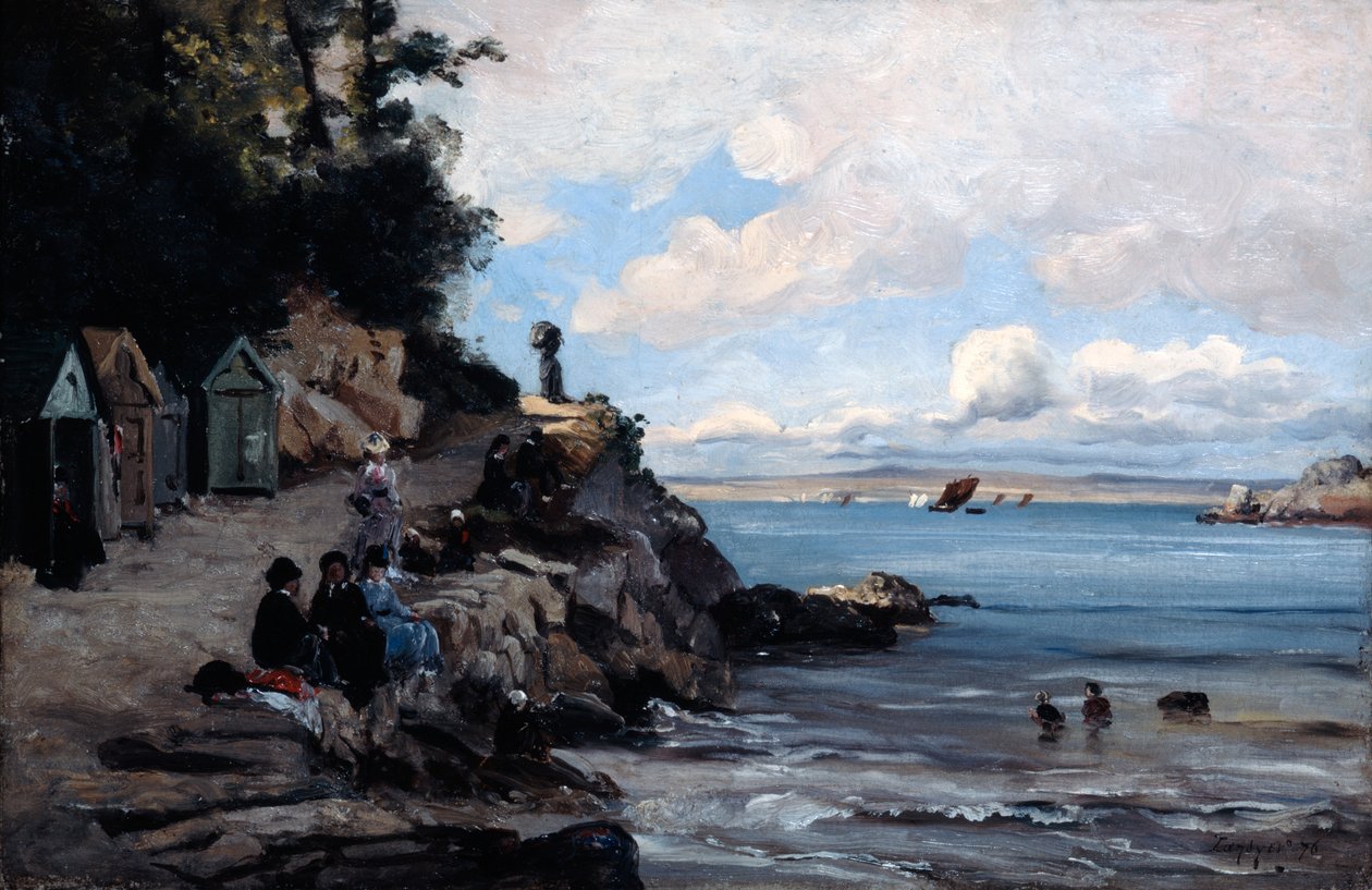 Lørdag på Womans Bathing Beach, 1876. av Emmanuel Lansyer