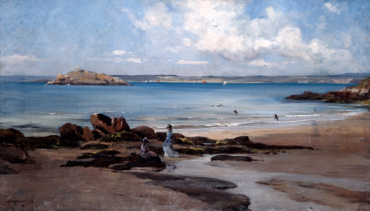 Badestrand for kvinner, 1876. av Emmanuel Lansyer