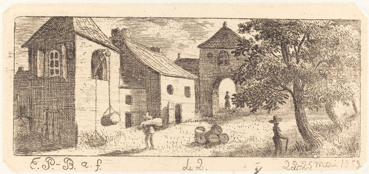 Gårdsgården av Emmanuel Phélippes Beaulieu