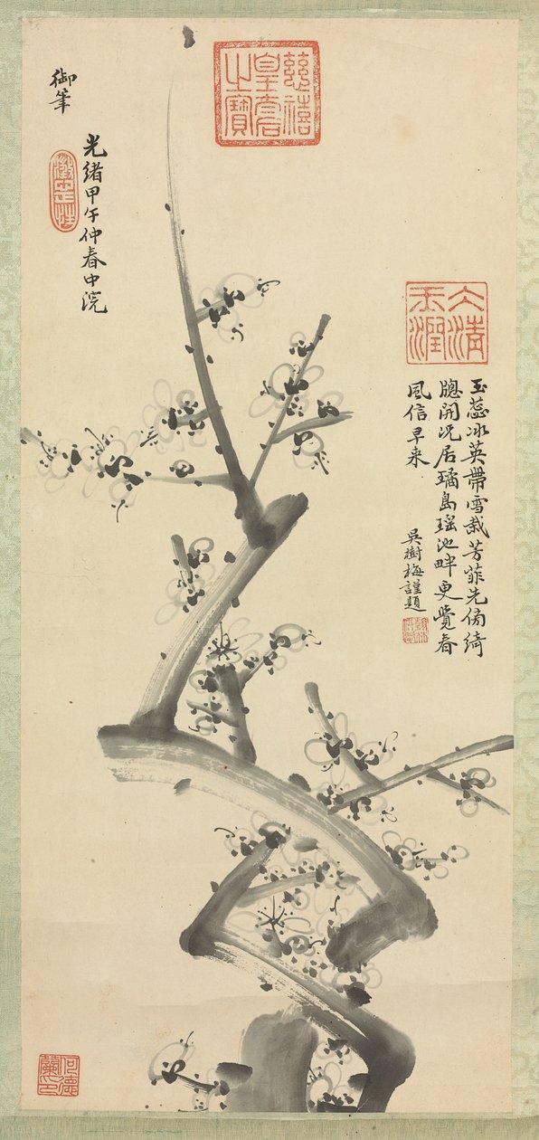 Plommeblomster, 1894 av Empress Cixi Manchu Chinese
