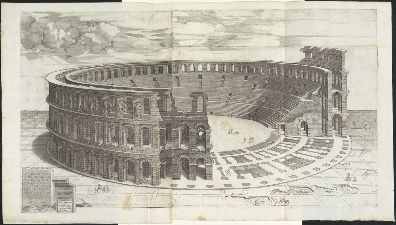 Arena av Verona Mirror of Roman Magnificence (serietittel) av Enea Vico