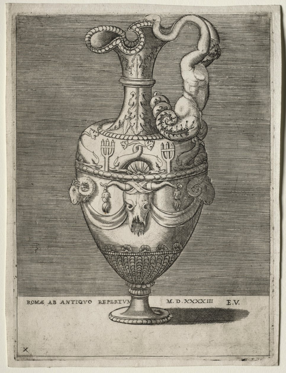 Ewer utsmykket med delfiner, 1543. av Enea Vico