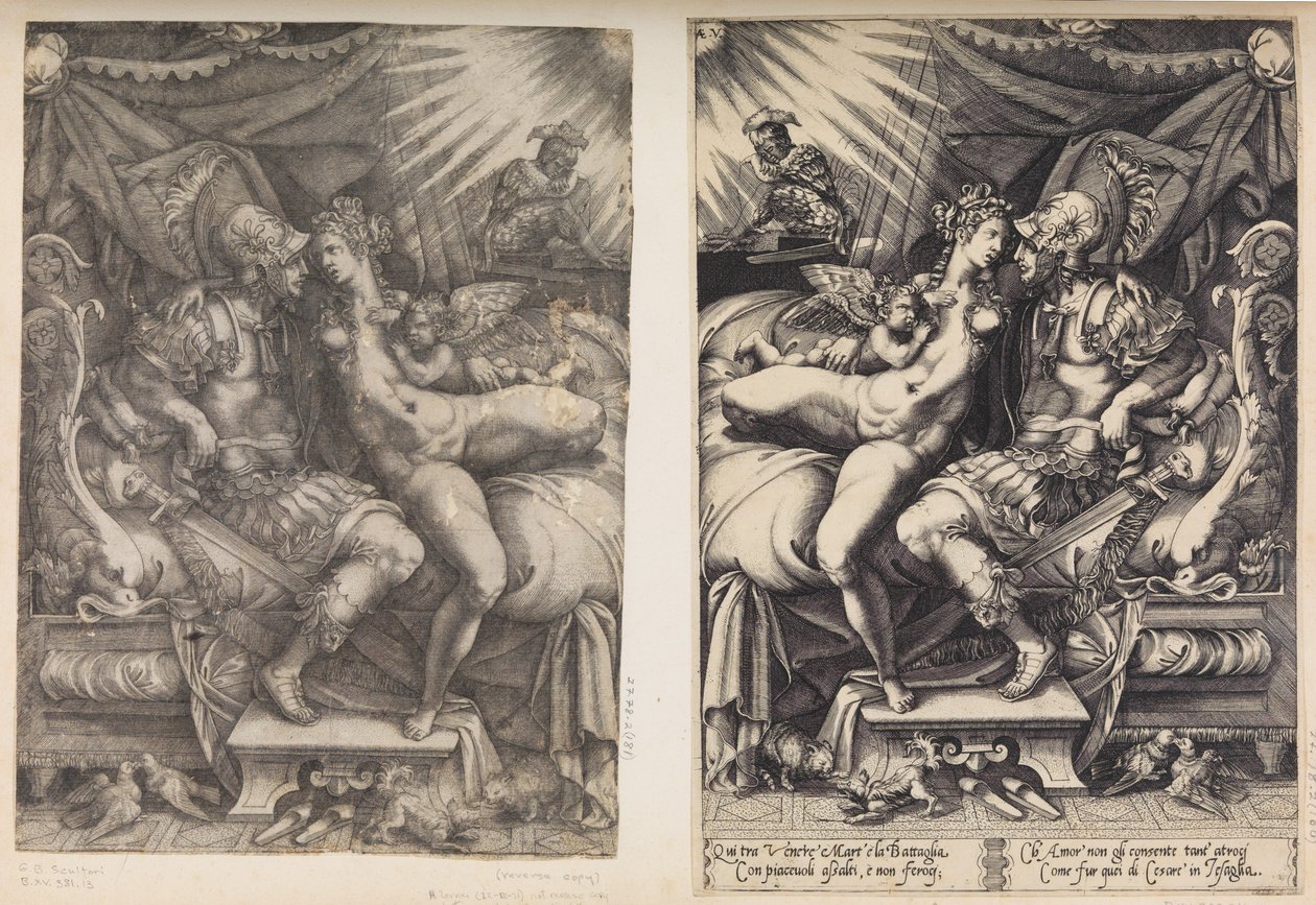 Mars og Venus, 1543. av Enea Vico