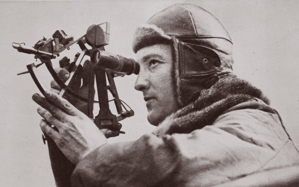 Flyvning over Nordpolen: Richard E. Byrd, 1926 av English Photographer