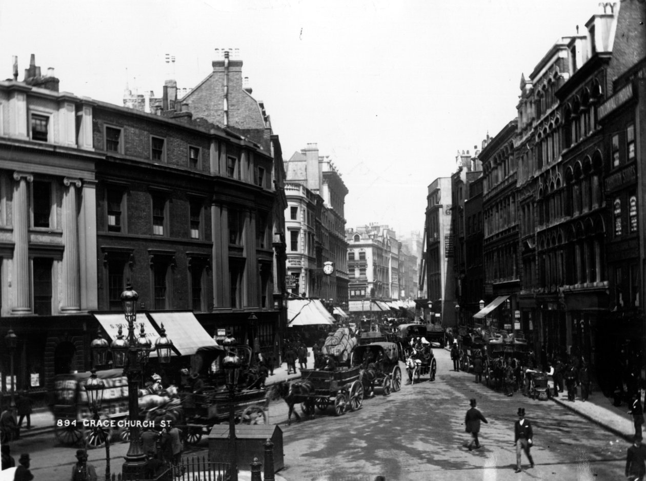 Gracechurch Street, London, ca. 1890 av English Photographer