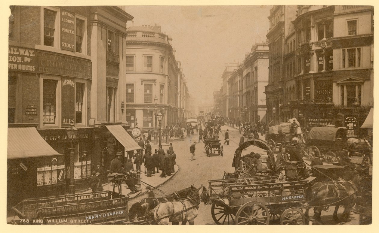 King William Street, London, fotografi av English Photographer