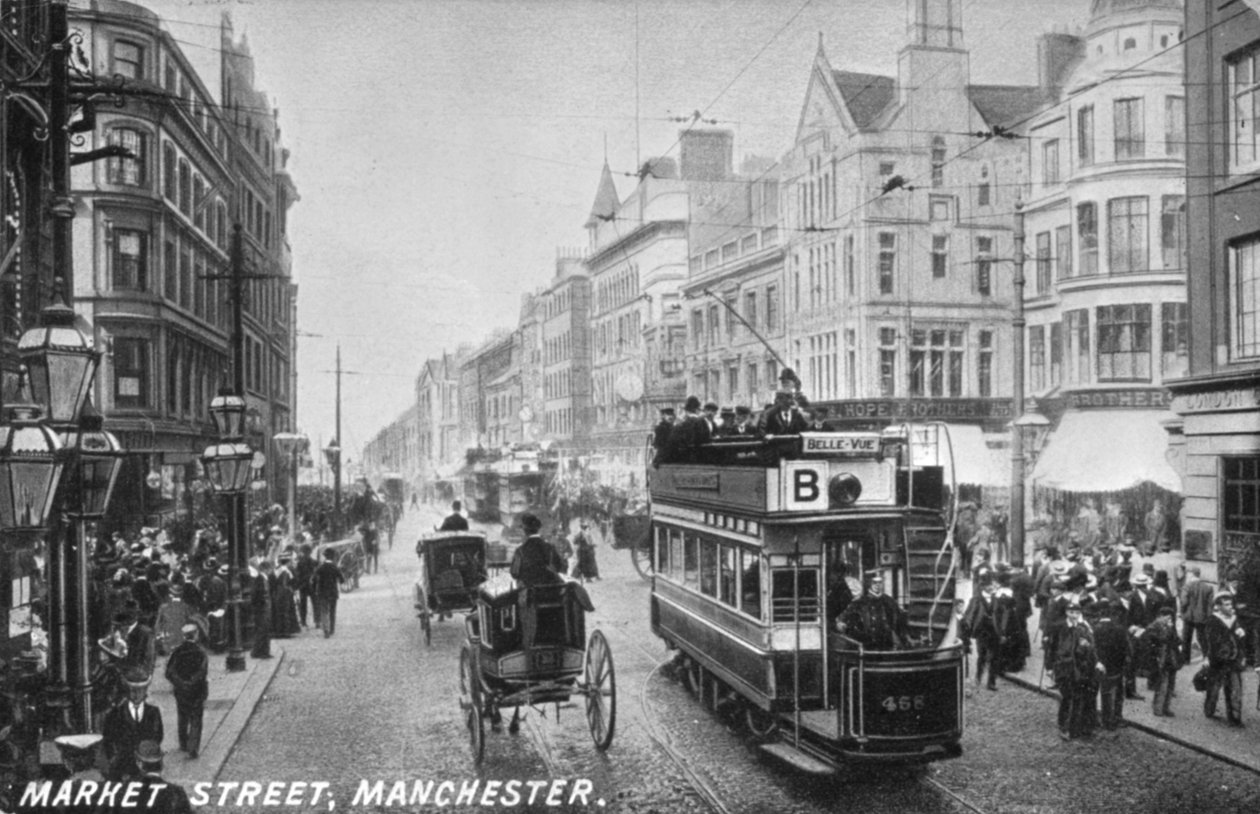Market Street, Manchester, ca. 1910 av English Photographer
