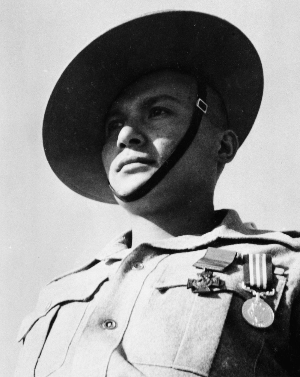 Portrett av Rifleman Ganju Lama VC MM, 1. bataljon, 7. hertug av Edinburghs egne Gurkha-rifler av English Photographer