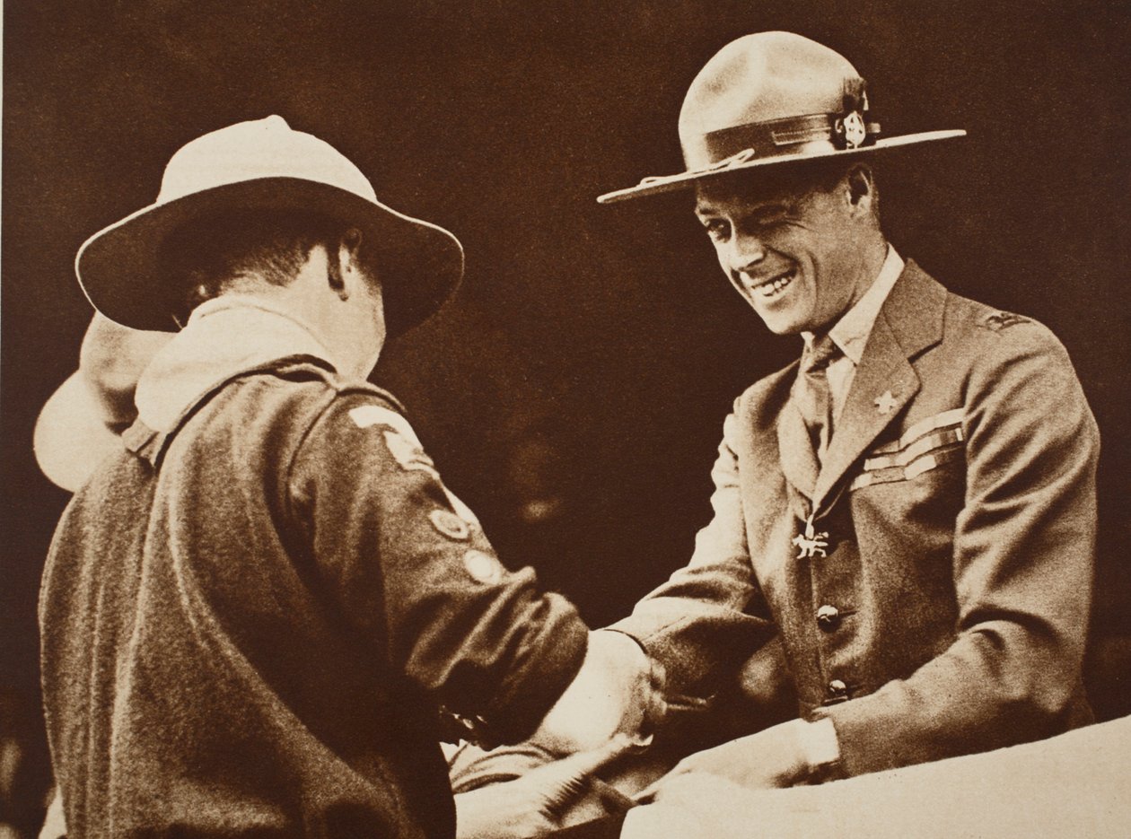 Prins Edward med Chief Scout of Wales, 1926 av English Photographer
