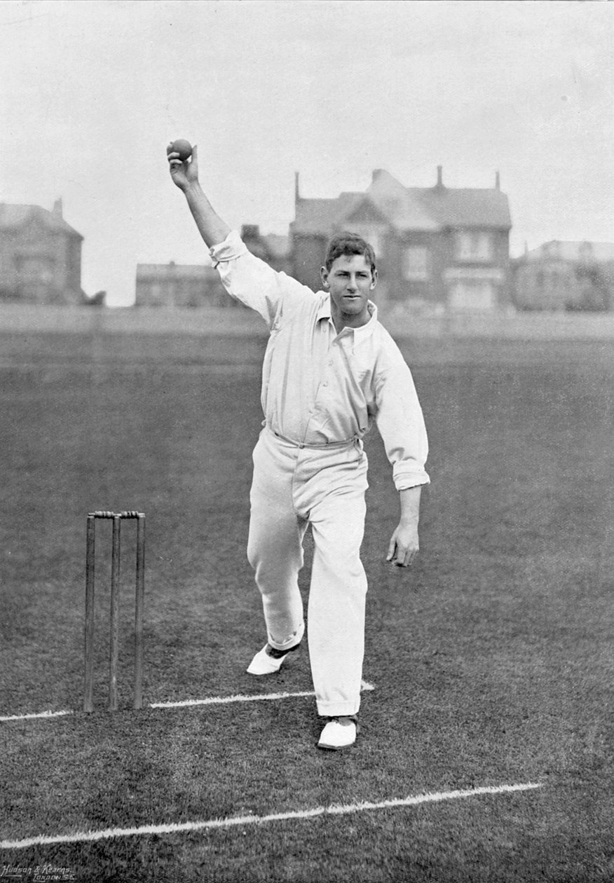 Sammy Woods, fra Famous Cricketers and Cricket Grounds, utgitt av Hudson og Kearns, 1895 av English Photographer