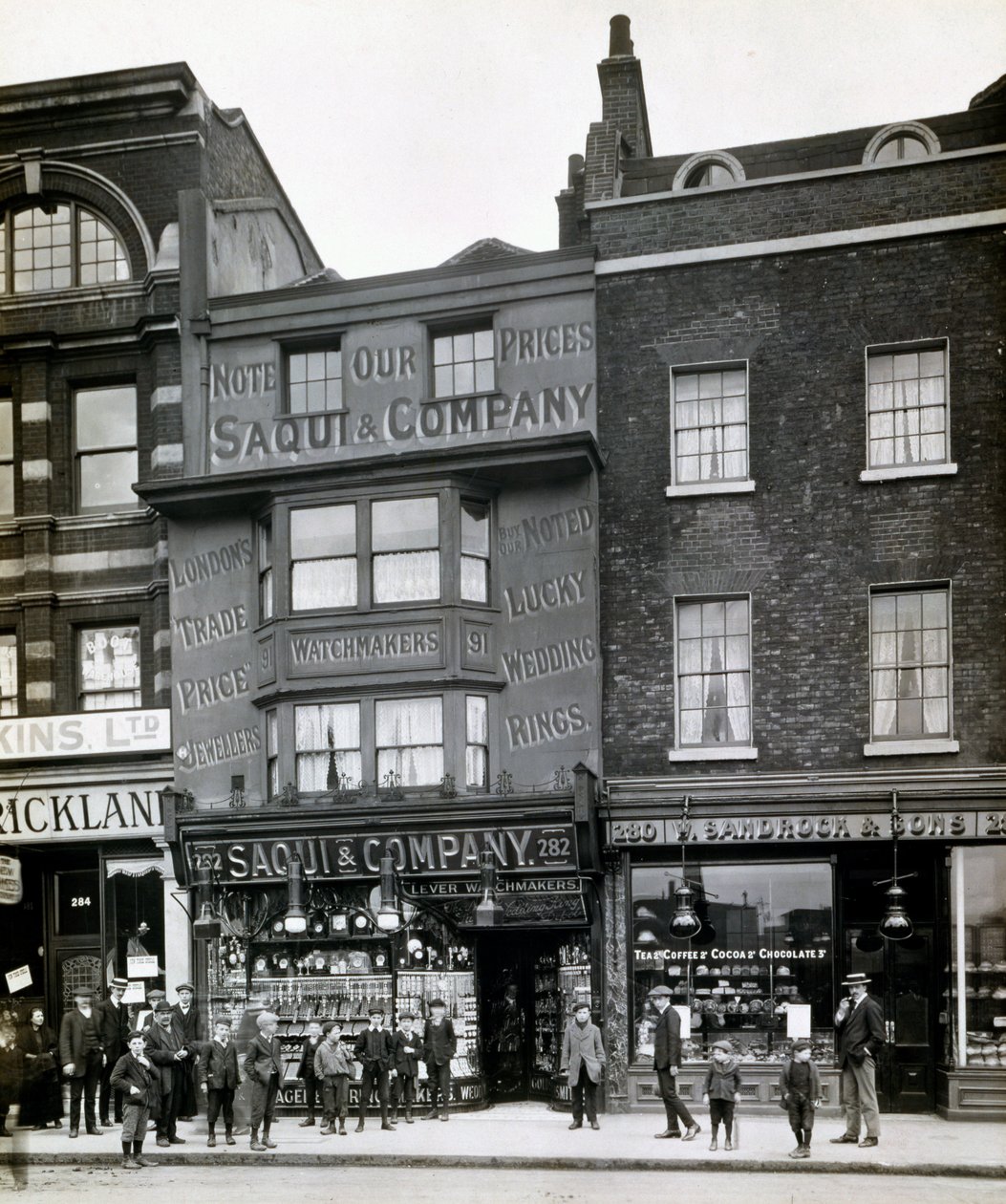 Saqui und Company, 282 Bishopsgate, London, tidlig på 1900-tallet av English Photographer