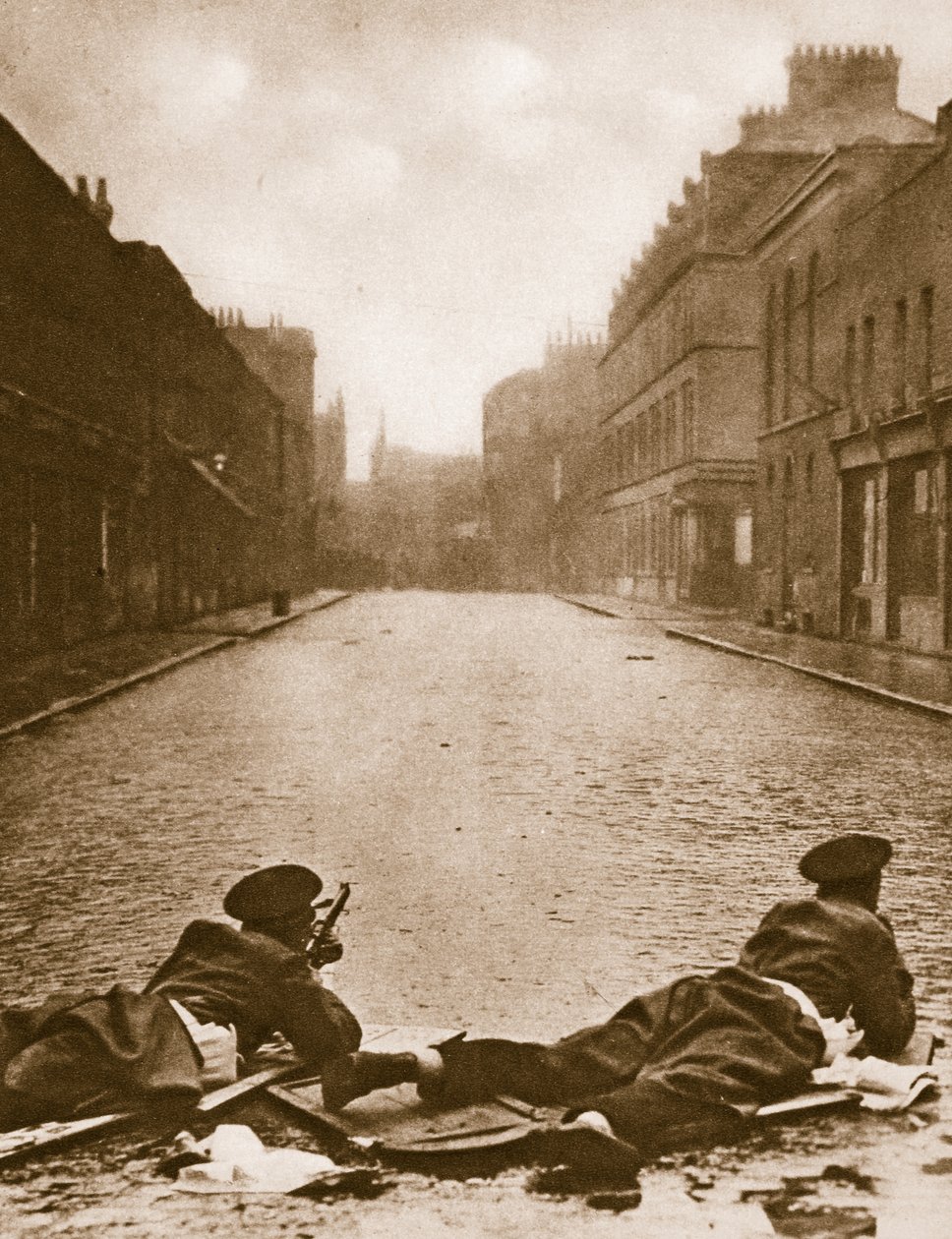 Scots Guards holder vakt på Sydney Street, 1911 (sepia-bilde) av English Photographer