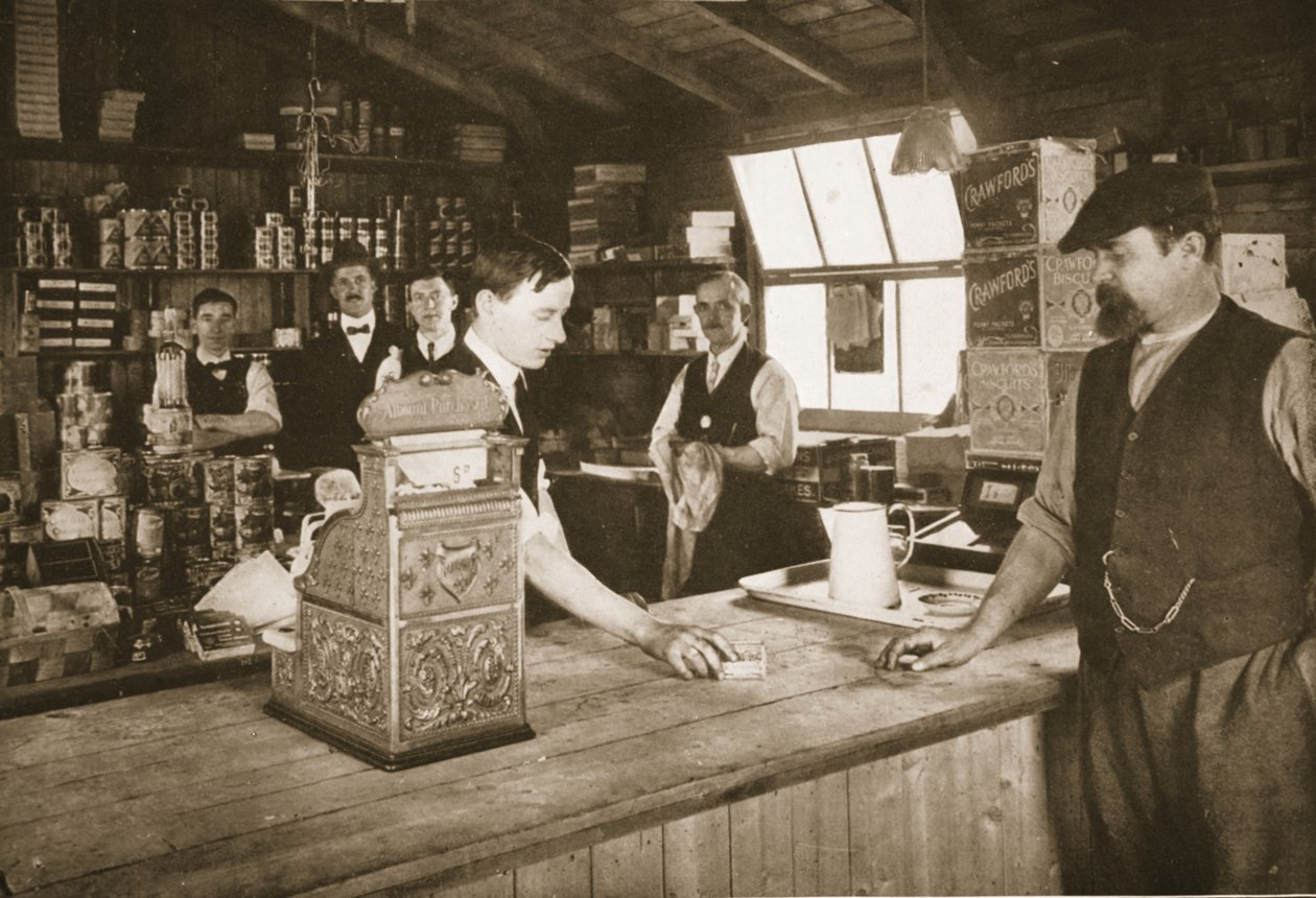 The Canteen, Lofthouse Park, illustrasjon fra German Prisoners in Great Britain (fotogravure) av English Photographer