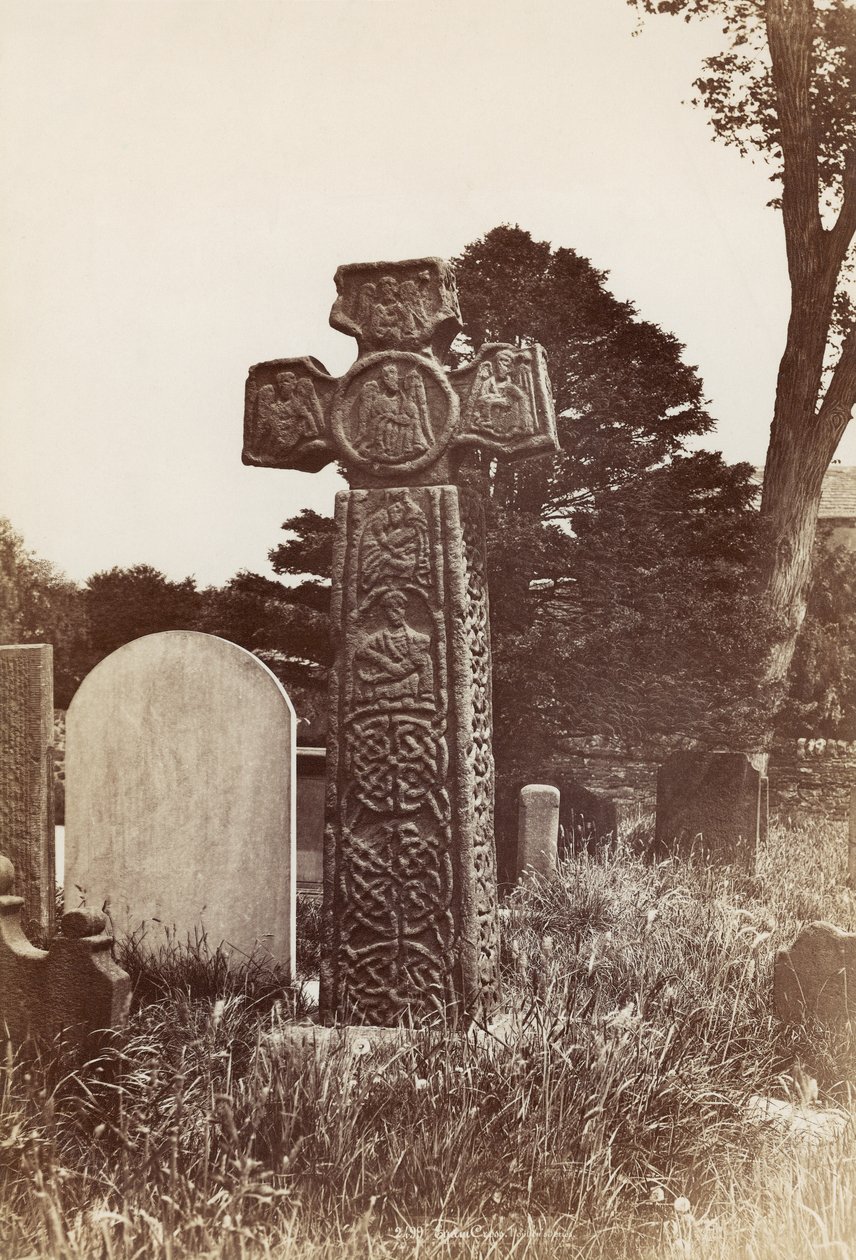 Eyam Cross (sepia-bilde) av English Photographer