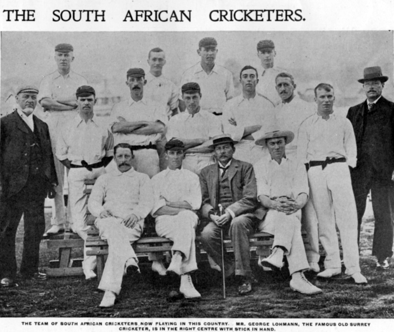 The South African Cricketers, illustrasjon fra The King, 25. mai 1901 av English Photographer
