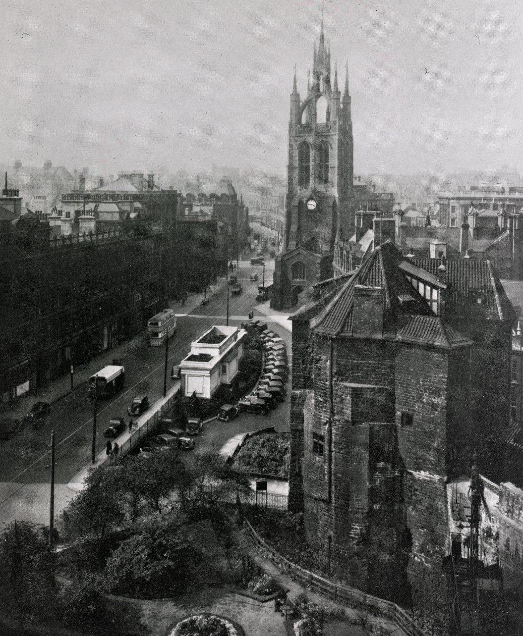 Utsikt over St. Nicholas Cathedral, Newcastle-upon-Tyne av English Photographer