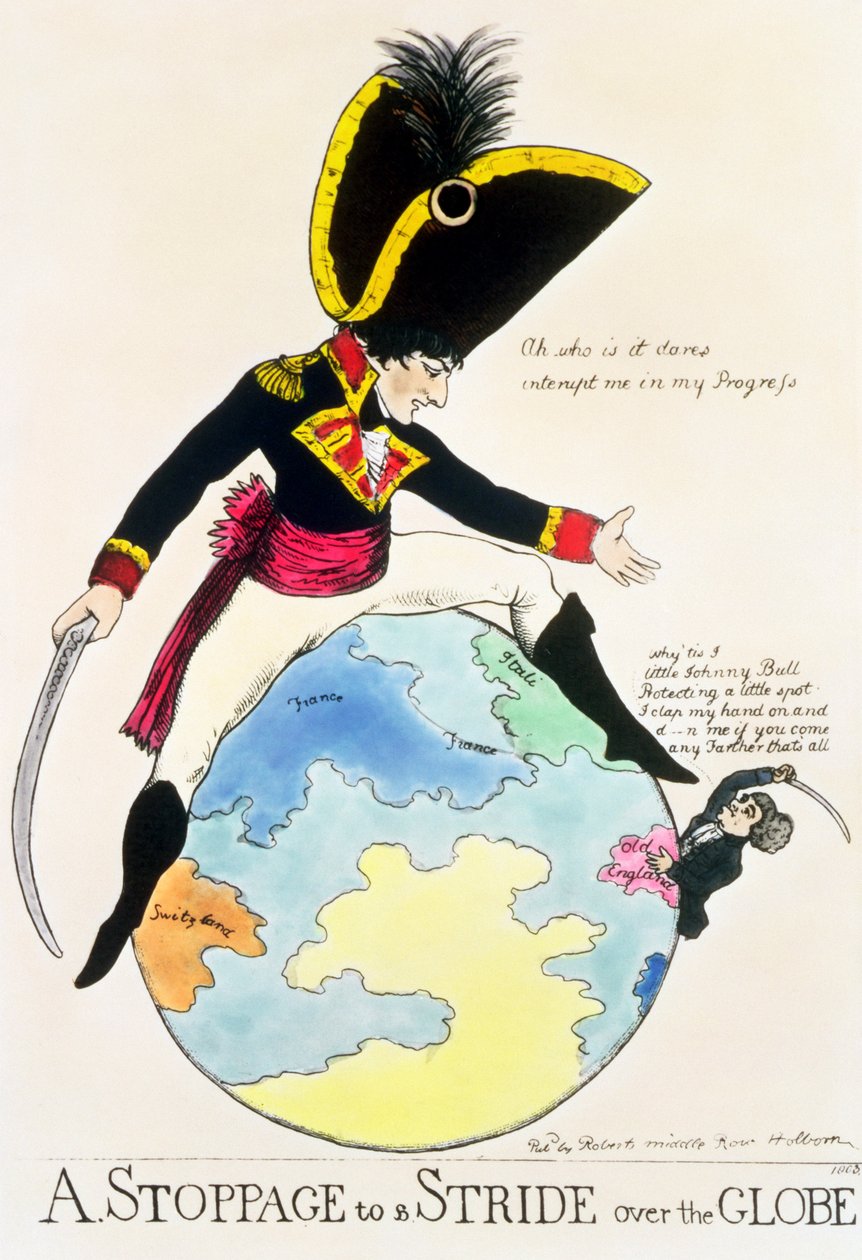 A Stoppage to a Stride over the Globe, 1803 av English School