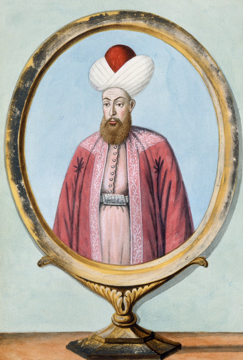 Amurath (Murad) I (1319-89), Sultan 1359-89, fra A Series of Portraits of the Emperors of Tyrkia, 1808 (wc) av English School