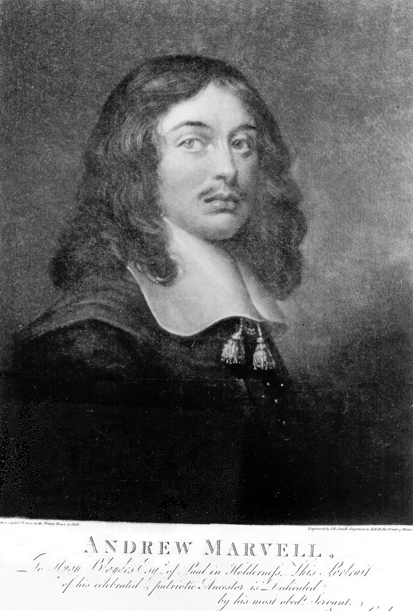 Andrew Marvell (1621-78), gravert av John Raphael Smith (1752-1812) av English School