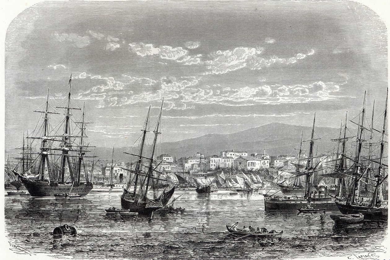 Athen: generell utsikt over Pireus, fra 