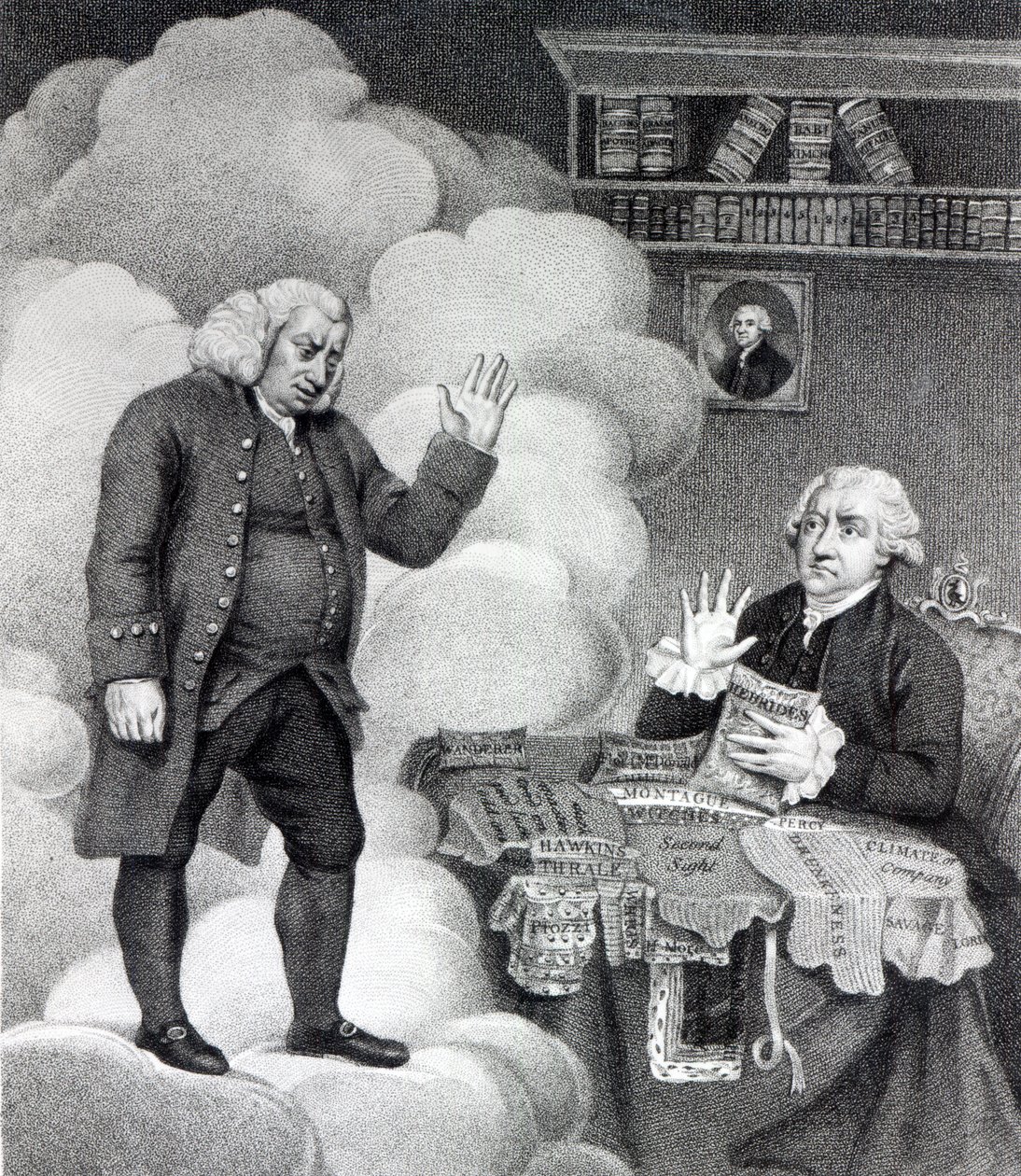 Boswell and the Ghost of Samuel Johnson , utgitt i 1803 av English School