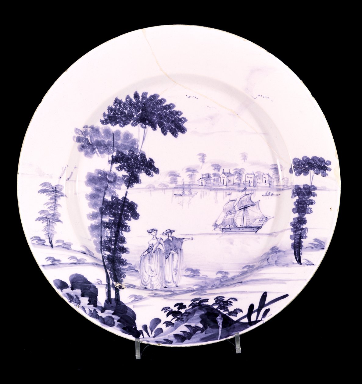 Bristol delftware fat (keramikk) av English School