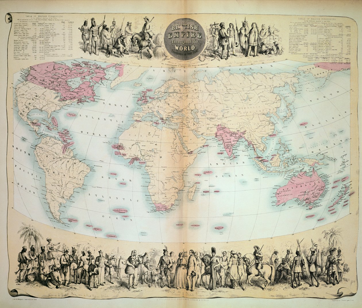Det britiske imperiet over hele verden av English School