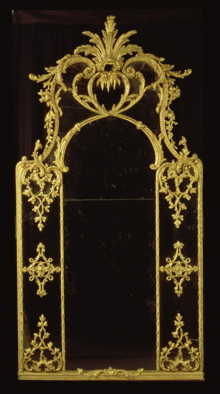 Chippendale speil, ca. 1750 (forgylt tre) av English School